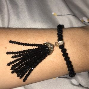 Tassel bracelet with rhinestones